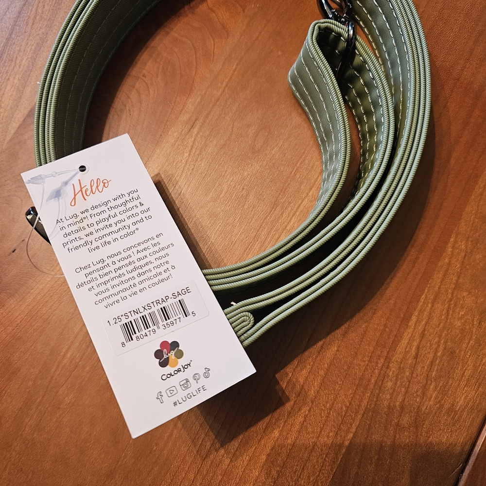 Lug Olive Adjustable Strap, 1.25"